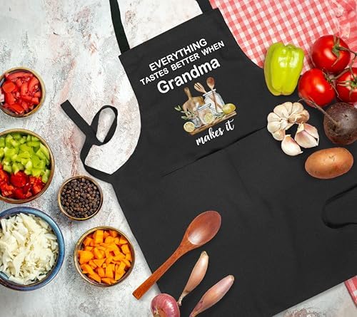 Nana Gifts for Grandma Adjustable Apron with Pockets, Grandma Gifts