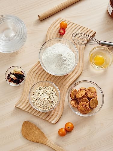 Sweejar 4 inch Small Glass Bowls Set, 7 oz Prep Bowls for Cooking