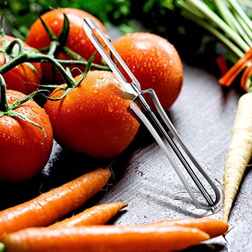 Mudder 5 Pcs Potato Peeler Vegetable Stainless Steel Rotary Peeling
