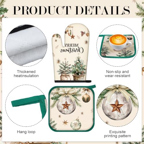 10 Pcs Hello Winter Christmas Kitchen Set Towels Mats Pot Holders