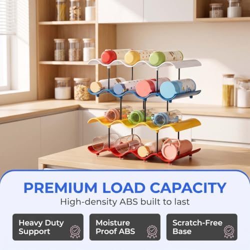 3-Tier Wave Cup Storage Rack, Multi-Tier Stackable Water Bottle