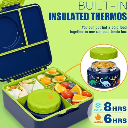 Fimibuke Kids Bento Lunch Box with Thermo