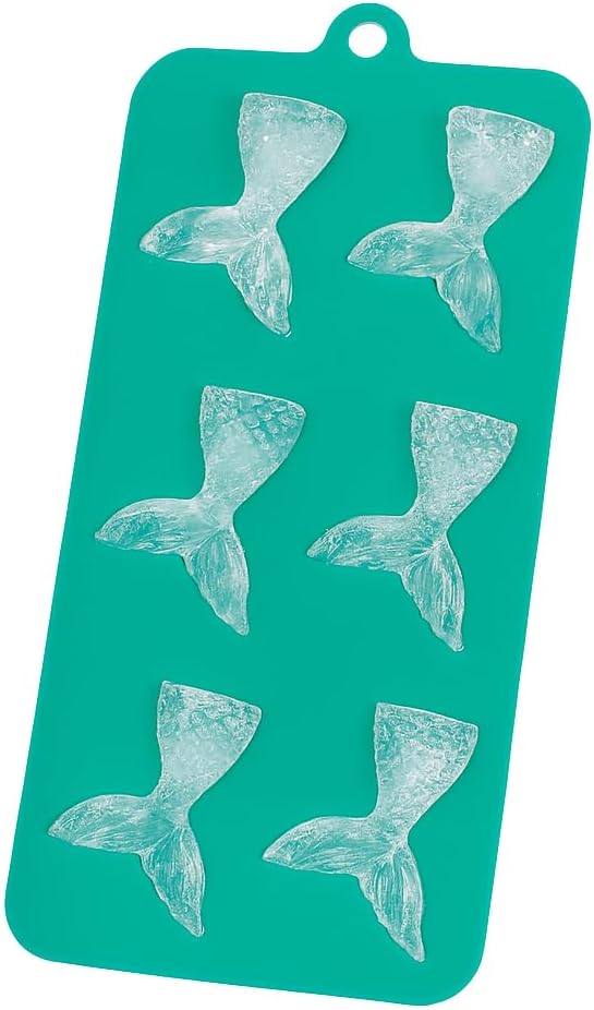 HIC Kitchen Silicone Mermaid Tails Ice Cube Tray, Each Tray Makes 6 Mermaid - Image 7