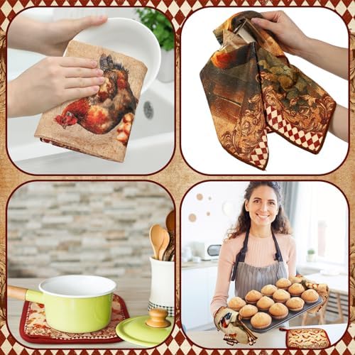 Leinuosen Farm Rooster Kitchen Decor Set