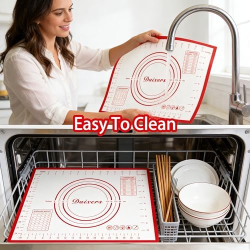 Silicone Baking Mats Set of 2, 24 x 16 and 16 x 12 Inch