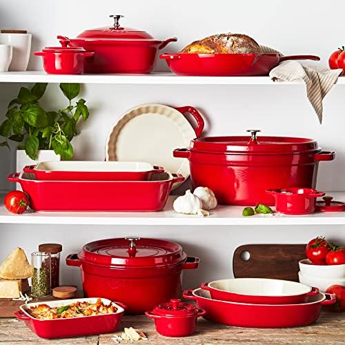 STAUB Ceramic Bakeware-Pie-Pans Dish, 9-inch, Cherry