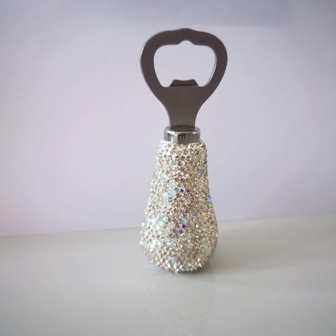 Handcrafted Silver Crystal Bling Beer Opener – Sparkle Diamond Bottle Openers by Unknown