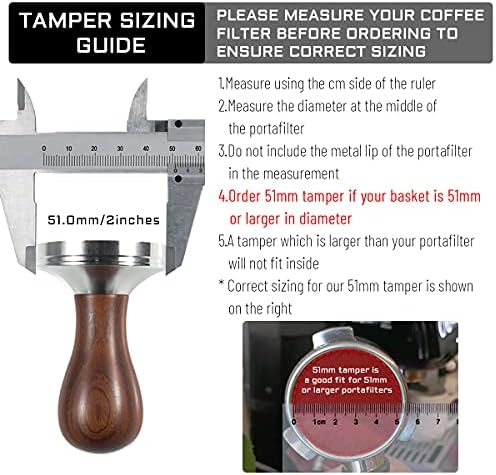 Coffee Tamper Espresso Press with Tamper Mat 304 Stainless Steel Flat