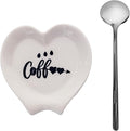 Heart-shaped Coffee Spoon Rest, Mini Coffee Spoon Holder, Small Ceramic Spoon by PFCTRJR