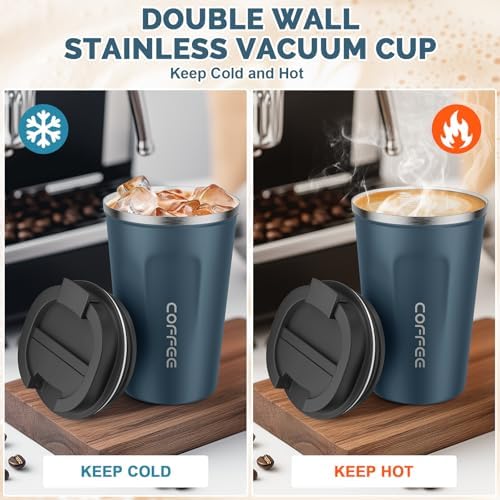 CS COSDDI 12 oz Coffee Mug - Stainless Steel Coffee Cup with Leakproof