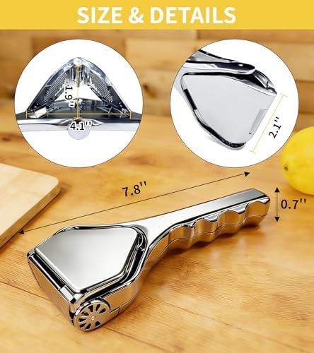 Silver Manual Lemon Squeezer, Handheld Citrus Press