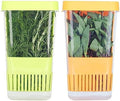 LUVCOSY Fresh Herb Keeper for Refrigerator, Clear BPA-Free