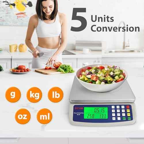 Large Digital Kitchen Scale 40kg/88lb Stainless Steel Price Computing