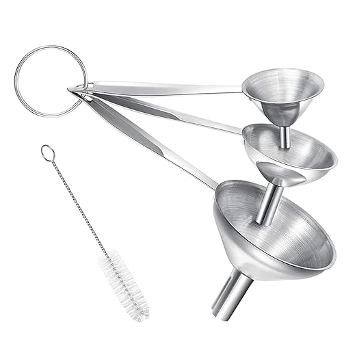 Small Funnels for Filling Bottles, Food Grade Mini Metal Funnel for by BLIGKO