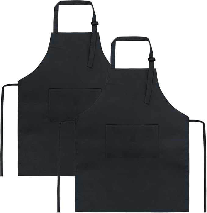SINLAND Kids Apron with Pocket 2 Pack Children Chef Apron by SINLAND