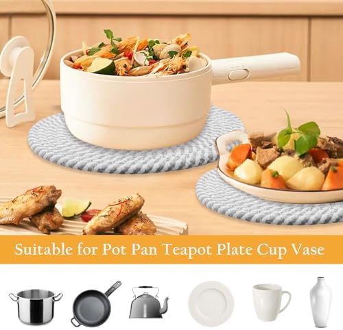 8" Trivets for Pots and Pans, 4 Pack Hot Pads for Kitchen Counter