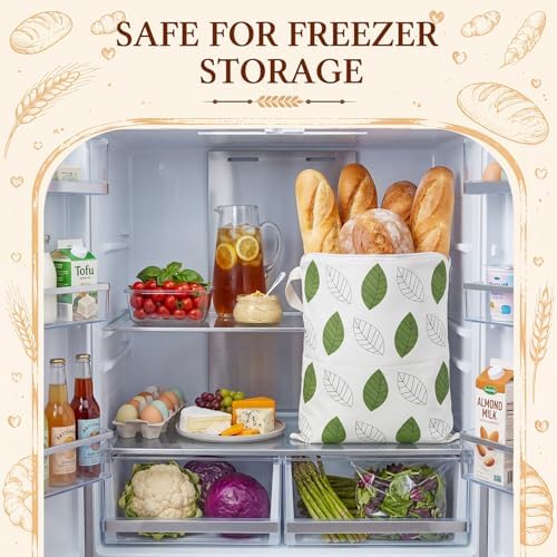 Reginary 3 Pack XL Beeswax Bread Bags, 17x13 Inch