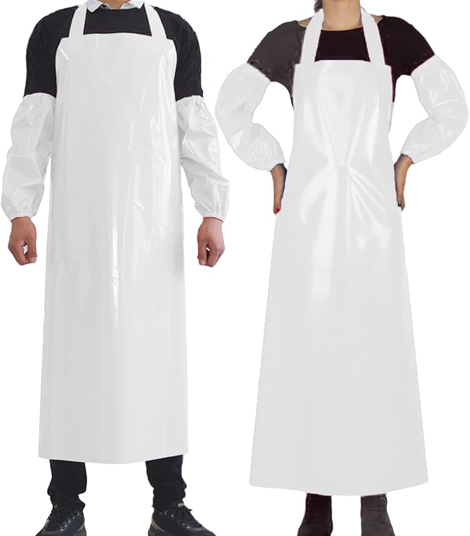 ELEBOX Waterproof Oil Proof Bib Apron Utility Apron Chemical Resistant Apron by ELEBOX