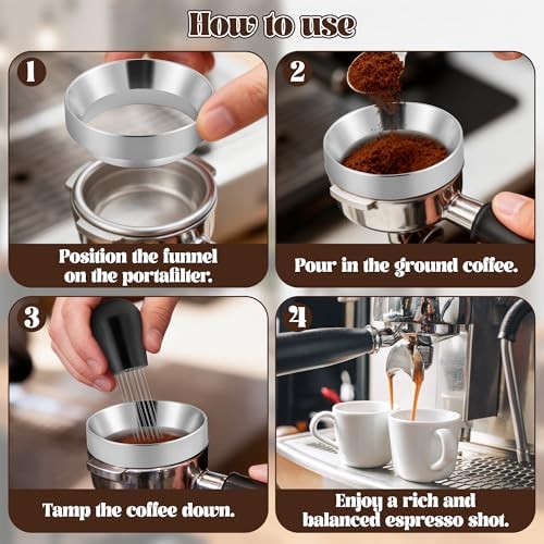 Espresso Accessories Kit - 6Pcs Coffee Tools with Stainless Steel