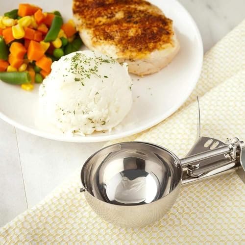 3-3/4 OZ Ice Cream Portion Scoop with Trigger Release Food Disher with