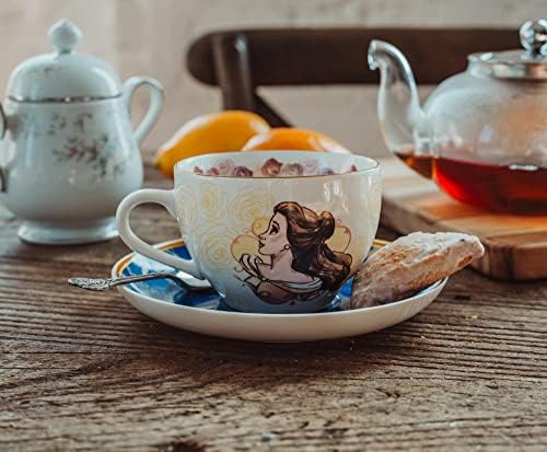 Disney Beauty and the Beast Bone China Teacup and Saucer, Set of 2
