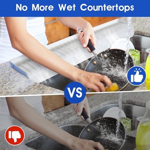 Snuggery 30"x4" Silicone Sink Edge Protector&Splash Guard with Suction