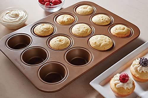 Simply Calphalon Nonstick Bakeware, Cupcake/Muffin Pan, 12-cup
