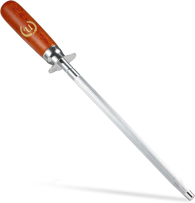 Knife Sharpener Rod, Kitchen Knives Sharpener Carbon Steel Professional Knife by FANERFUN