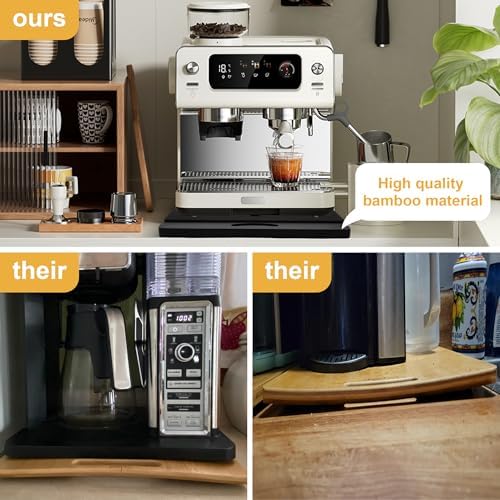 MinBoo Bamboo Appliance Slider,Sliding Tray for Coffee Maker, Kitchen