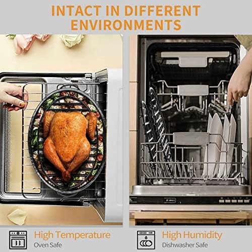 Roasting Rack with Integrated Feet, Cooling Drying Rack Enameled