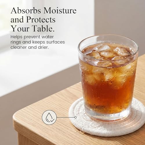 DomeStar Drink Coasters Set of 6, 3.5 Inch, Boho Furniture and Modern