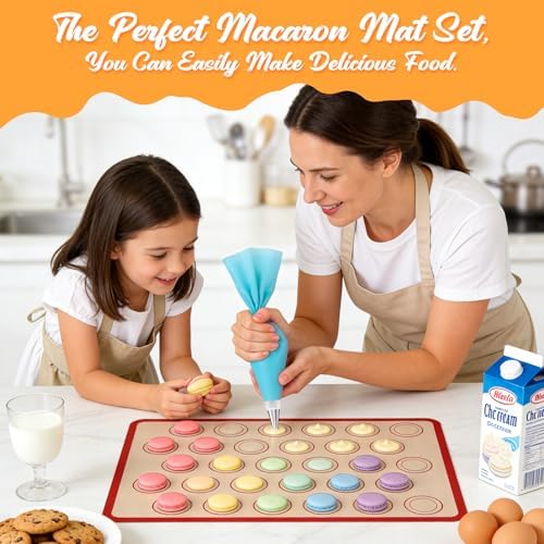 Macaron Silicone Baking Mat Kit, 17 Pieces