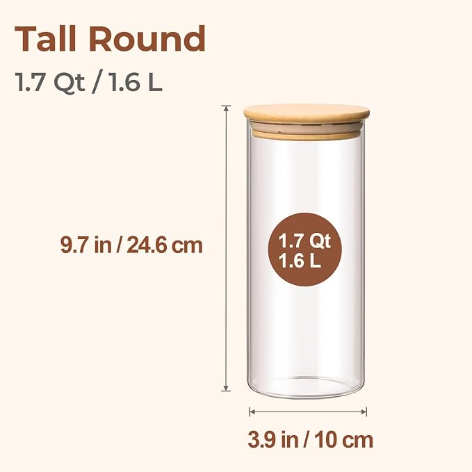 ComSaf 1.7 Qt Glass Storage Containers - Image 2