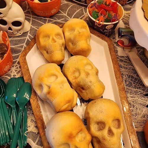 6 Cavities Large Skull Cake Pan Silicone Mold - 3D Skull Ice Cube