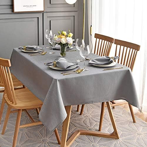 maxmill Jacquard Tablecloth Swirl Design Water Resistance Antiwrinkle
