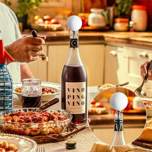 Golf Club Bottle Opener Set of 3, Zinc Alloy Wine Corkscrew & Stopper