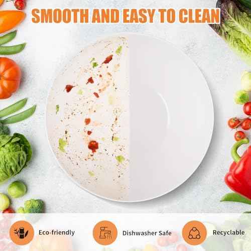 LOVYANXUE Salad Bowl with Lid, 12" Extra Large Bamboo Fiber Salad Bowl with Servers Set for Kitchen, Nature Bamboo Mixing and Serving Bowl with Lid, Spoon and Fork for Fruits,Salads and Vegetables
