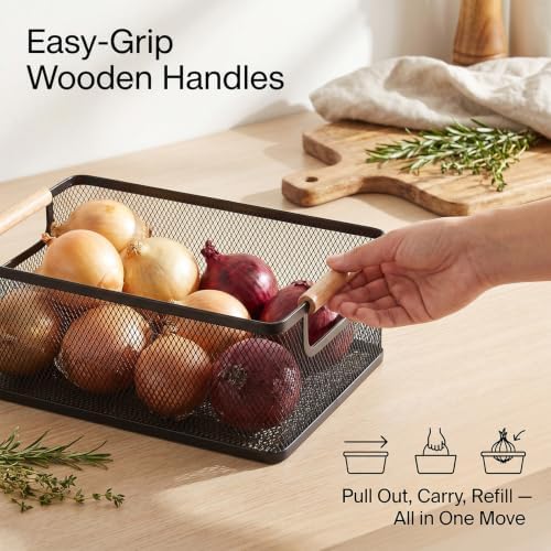 Potato and Onion Storage Bin, Set of 2 Potato Storage Onion Holder