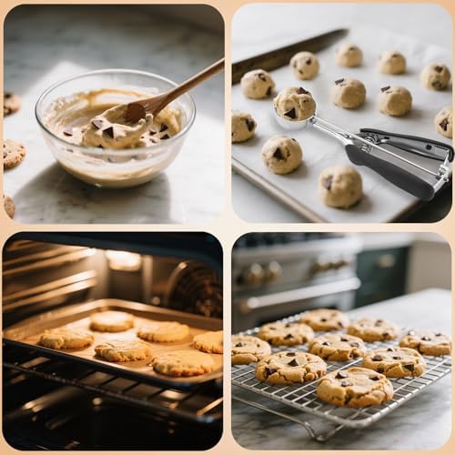 Large Cookie Scoop 3 Tablespoon, Size #20 Dough Scoops for Baking