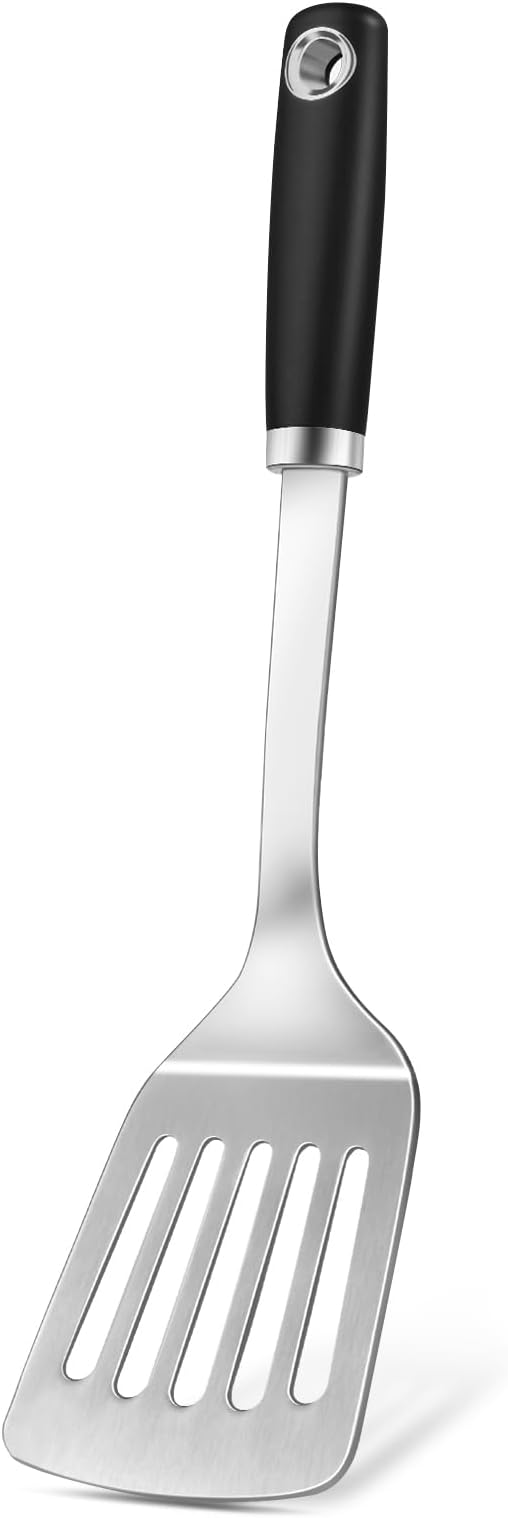 Stainless Steel Spatula, Metal Spatula Slotted Turner, Heavy Duty Sturdy by Unknown
