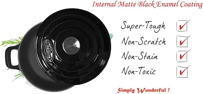 La Cuisine Enameled Cast Iron Braiser Sauté Pan Shallow Casserole - Image 3