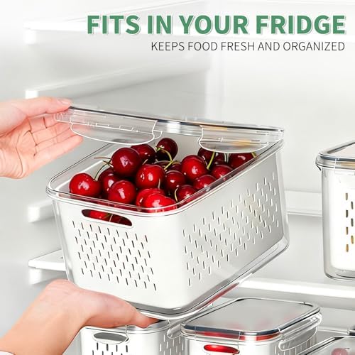 3 Pcs Fruit Storage Containers for Fridge