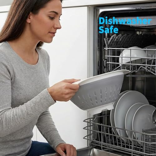 5 Quart Collapsible Colander,BPA Free,Dishwasher Safe,Silicone Food