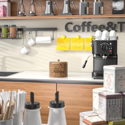 Coffee Filter Holder, Wooden Coffee Filter Storage with Lid