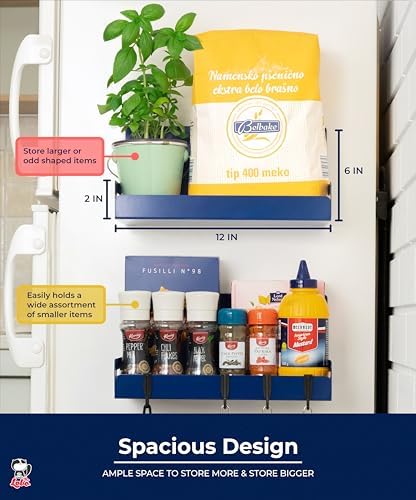 The Lobo 2-Pack Magnetic Spice Rack Shelves, 20-LB Capacity