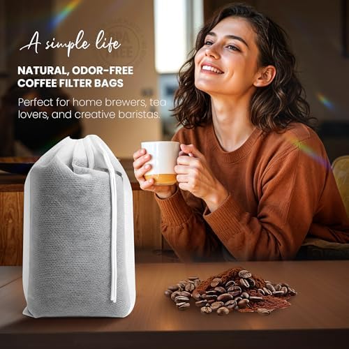 Cold Brew Bags, 100 Count Brew Coffee Filter Bags, 6x8 Inch