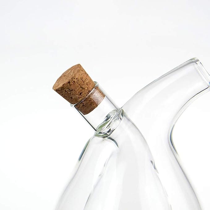 BOLLAER Glass Olive Oil Bottle Cruet, Hand-Blown, Moist Bottom, High - Image 4
