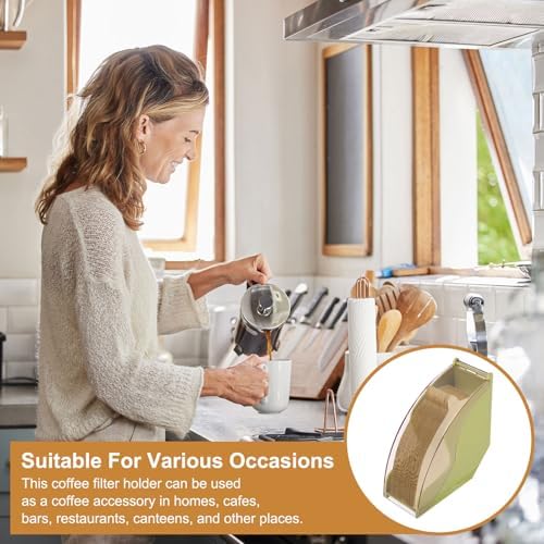 uxcell Coffee Filter Holder 4.9x2.9x5.4" Acrylic Cone Filter Paper