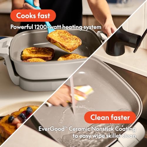 bella Fits-AnywhereTM SAUTE Make & Take Skillet, Non-Toxic, Ceramic