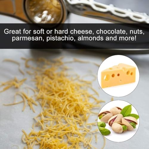 Rotary Cheese Grater, Stainless Steel, 3 Drum Blades